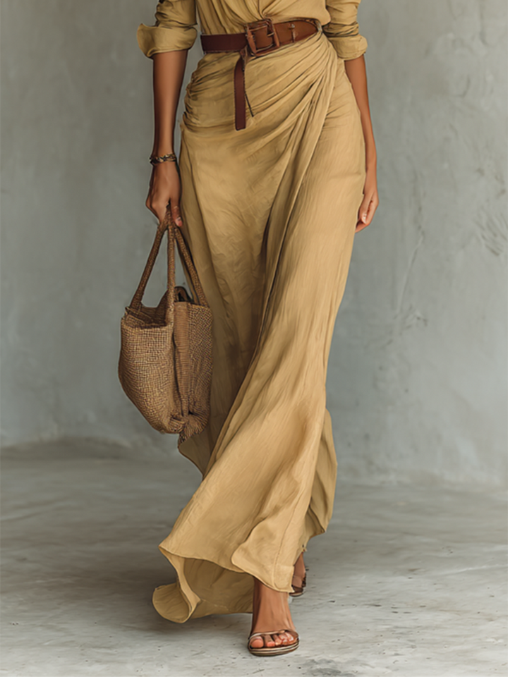 Senna - Maxikleid mit Reverskragen