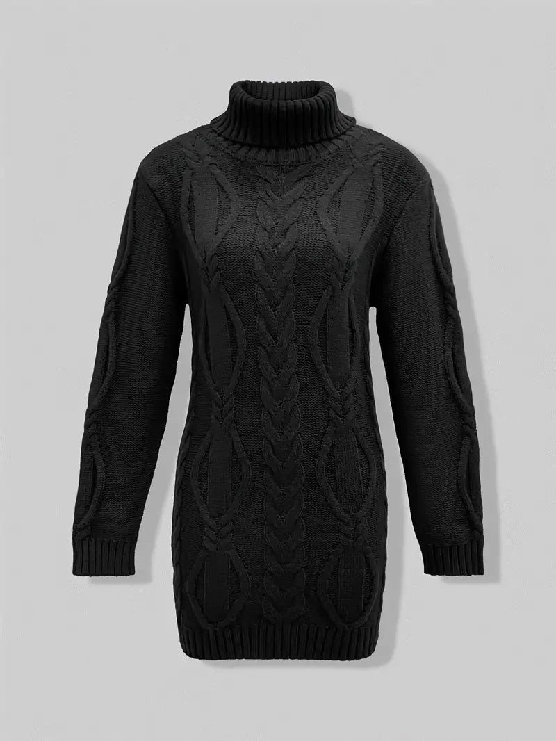 Narda™ Damen Rollkragen Kleid