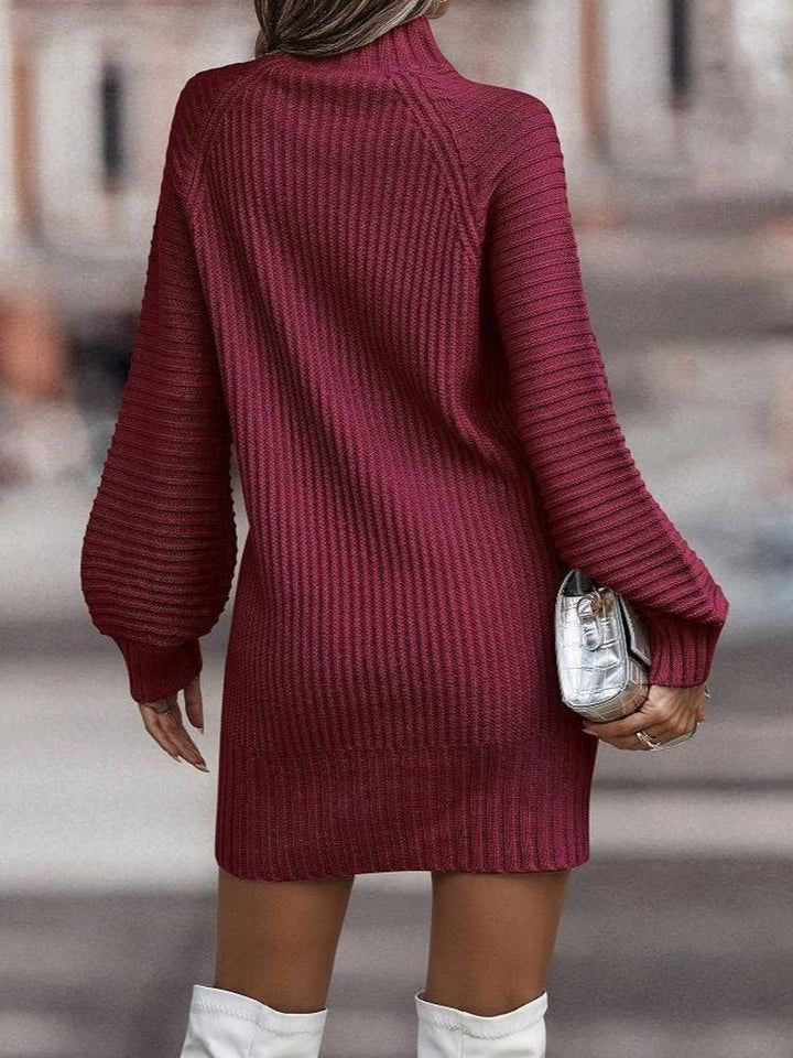 Julia Warmes Rollkragen Strickkleid