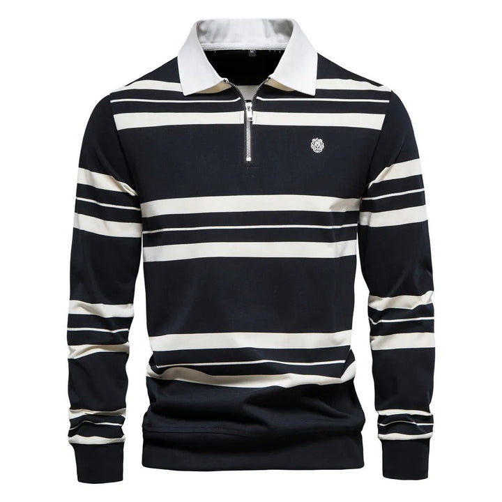 Finesso Herren Langarm Polo-Shirt