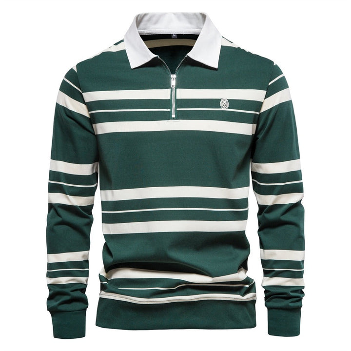 Finesso Herren Langarm Polo-Shirt