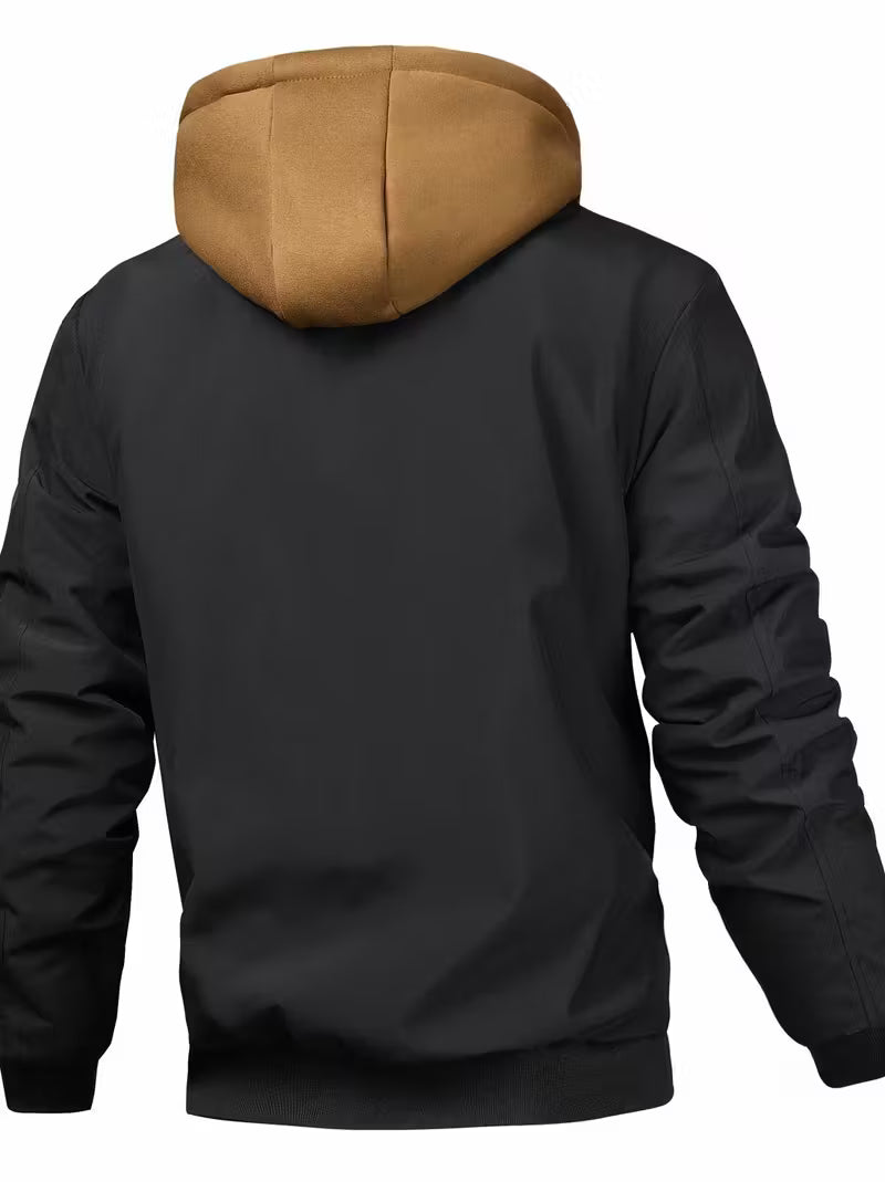 Sylvain™ Kapuzen Jacke Im Luftwaffe Stil Mit Reissverschluss