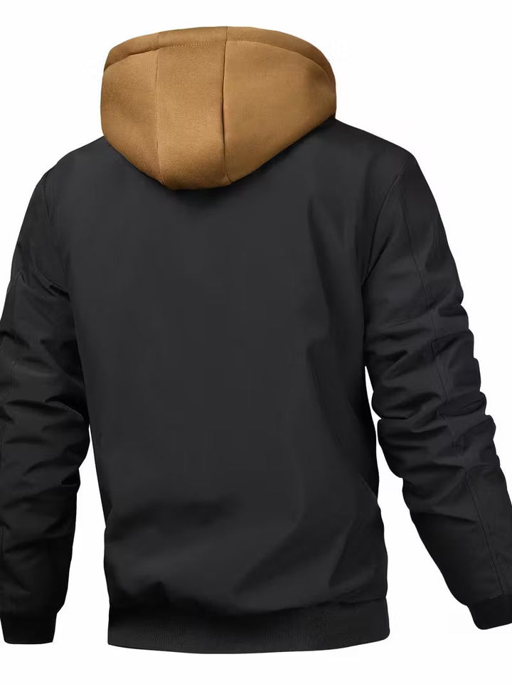 Sylvain™ Kapuzen Jacke Im Luftwaffe Stil Mit Reissverschluss