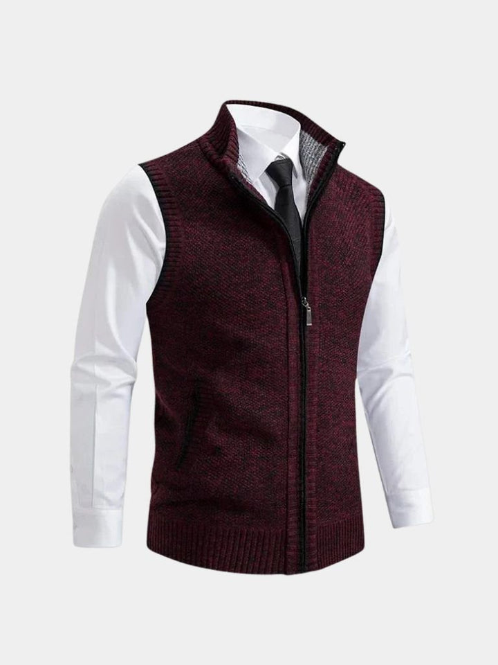 Viretti - Elegantes Gilet mit durchgehendem Reissverschluss