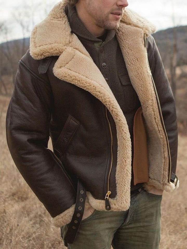 DEAN - Warme Lederjacke
