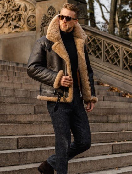 DEAN - Warme Lederjacke
