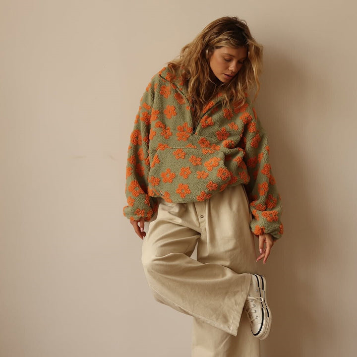 Azelma™ Langärmeliger Vlies Pullover