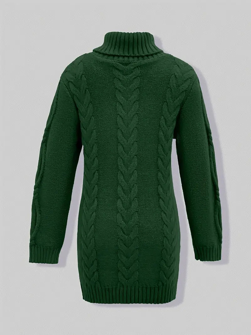 Narda™ Damen Rollkragen Kleid