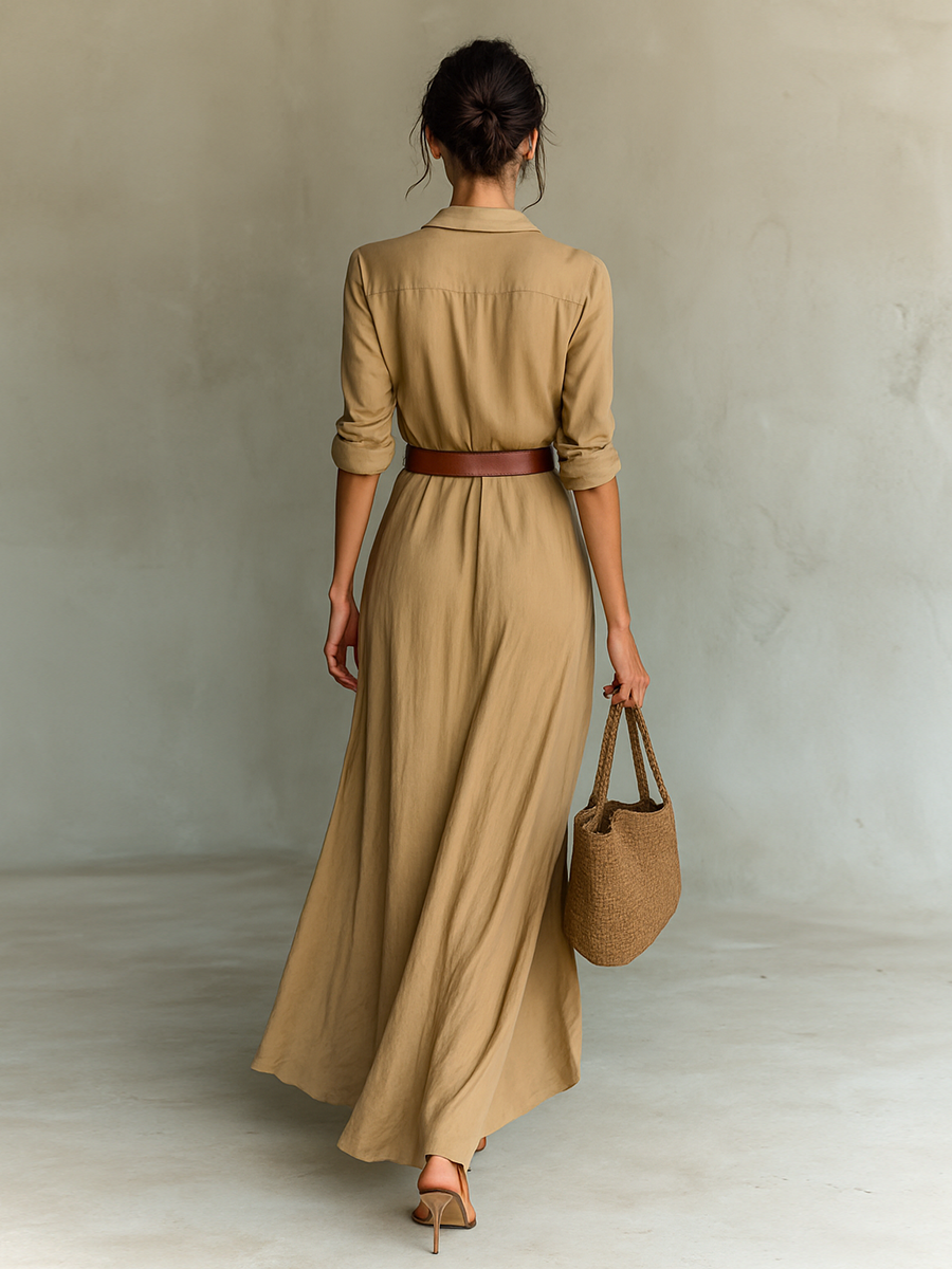 Senna - Maxikleid mit Reverskragen