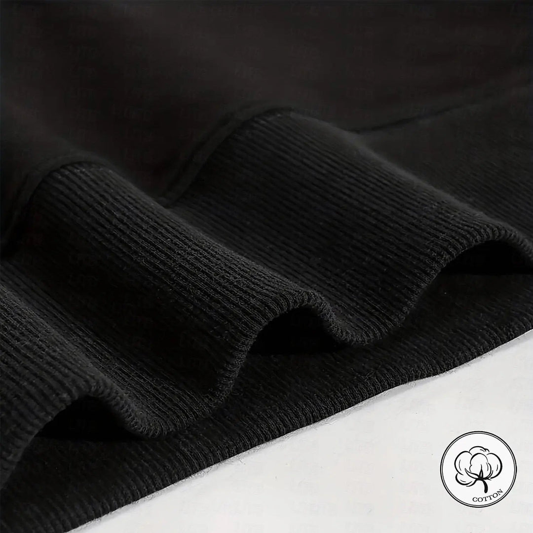 Zip Black Lapel Sports Hoodie Sweatshirt