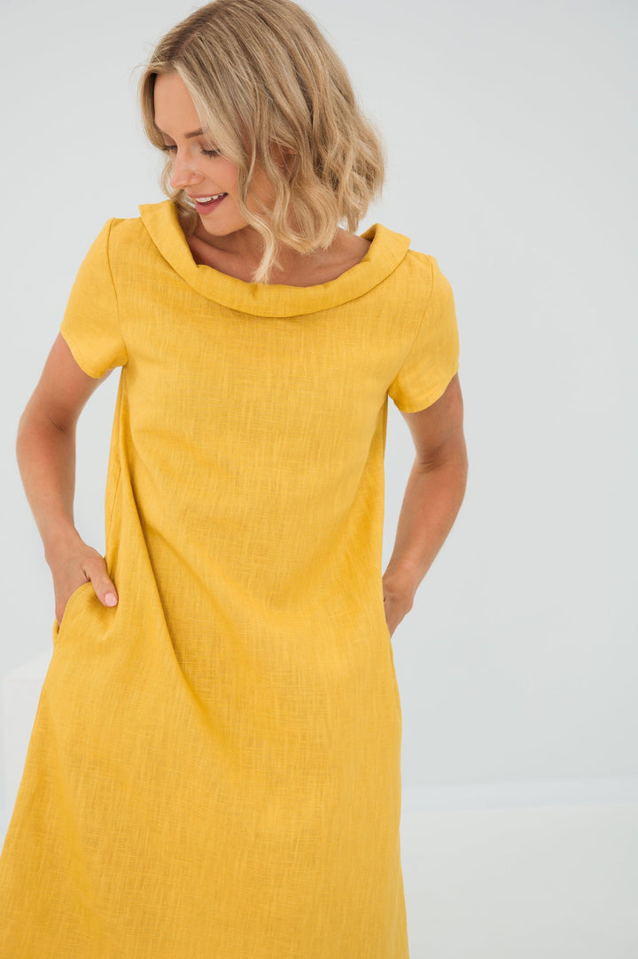 ANIKA - Schlichtes Leinenkleid