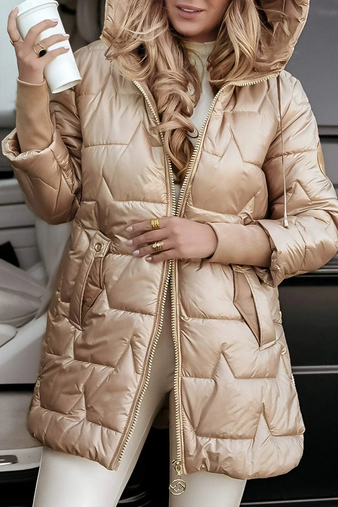 Noelia - Eleganter Wintermantel mit Kapuze und Fütterung
