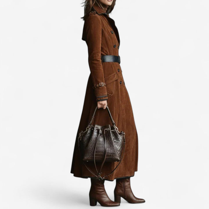 Nathalie - Trenchcoat aus Wildleder-Optik