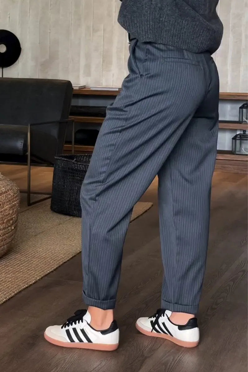 MATHILDA - Streifen Anzughosen