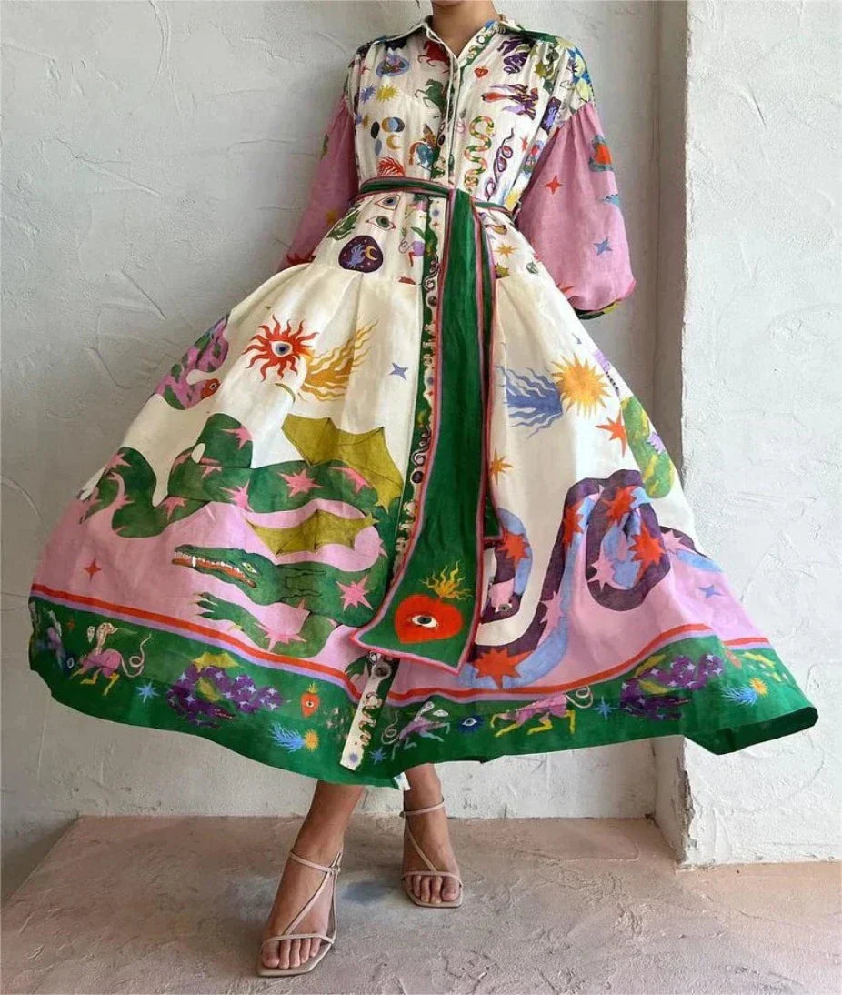 FLORENCE - Kleid in leuchtenden Farben