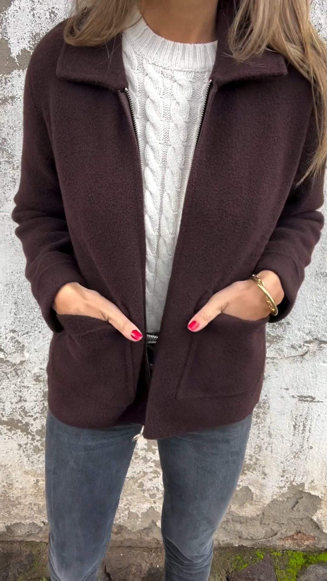Napel - Elegante Strickjacke aus Wolle