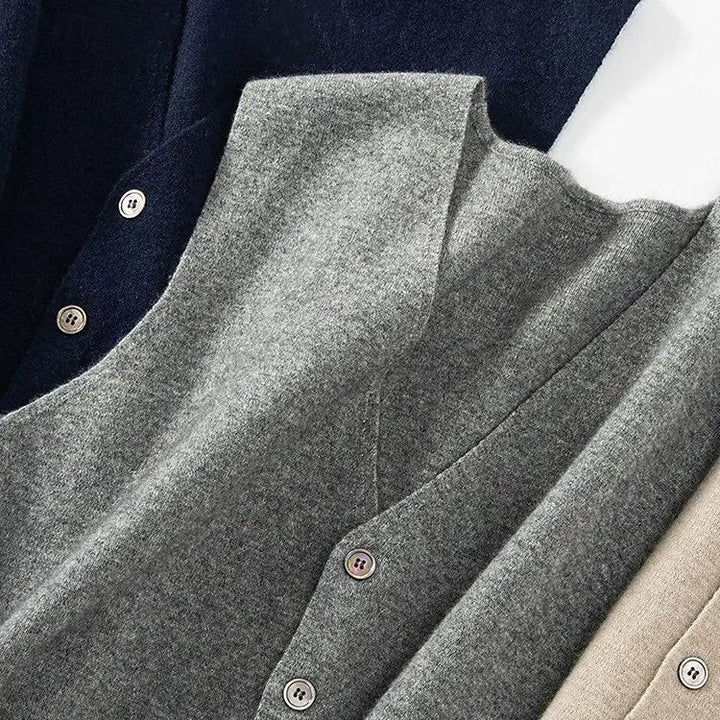 Cardigan-Weste aus Wolle
