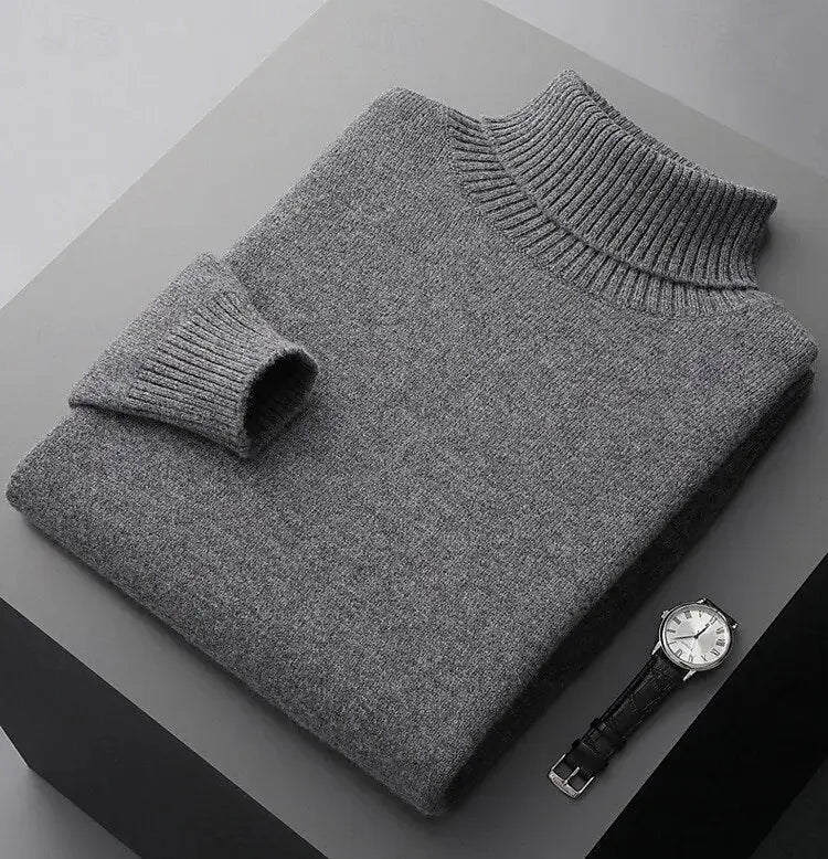 Rollkragenpullover aus 100% Merinowolle