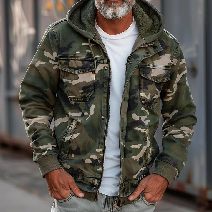 Stian Kapuzen Jacke Im Militär Stil
