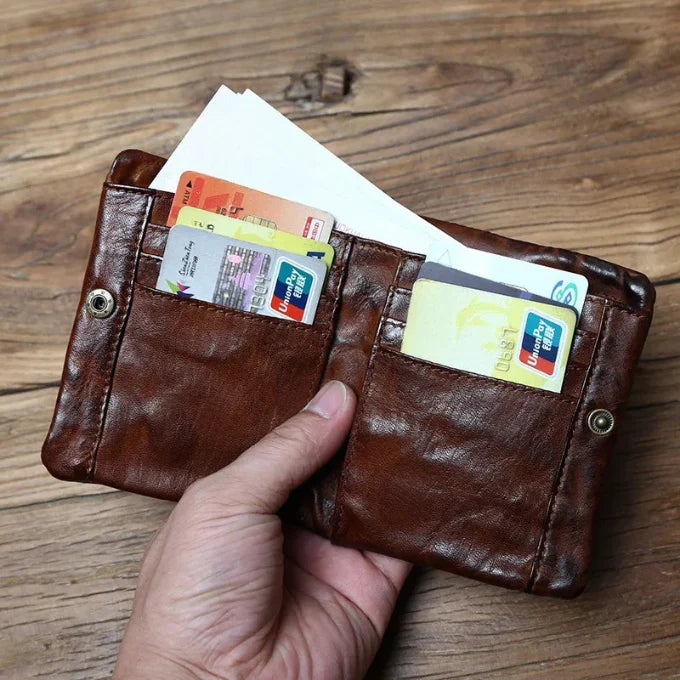 SAM - Leder Geldbörse mit Reissverschluss