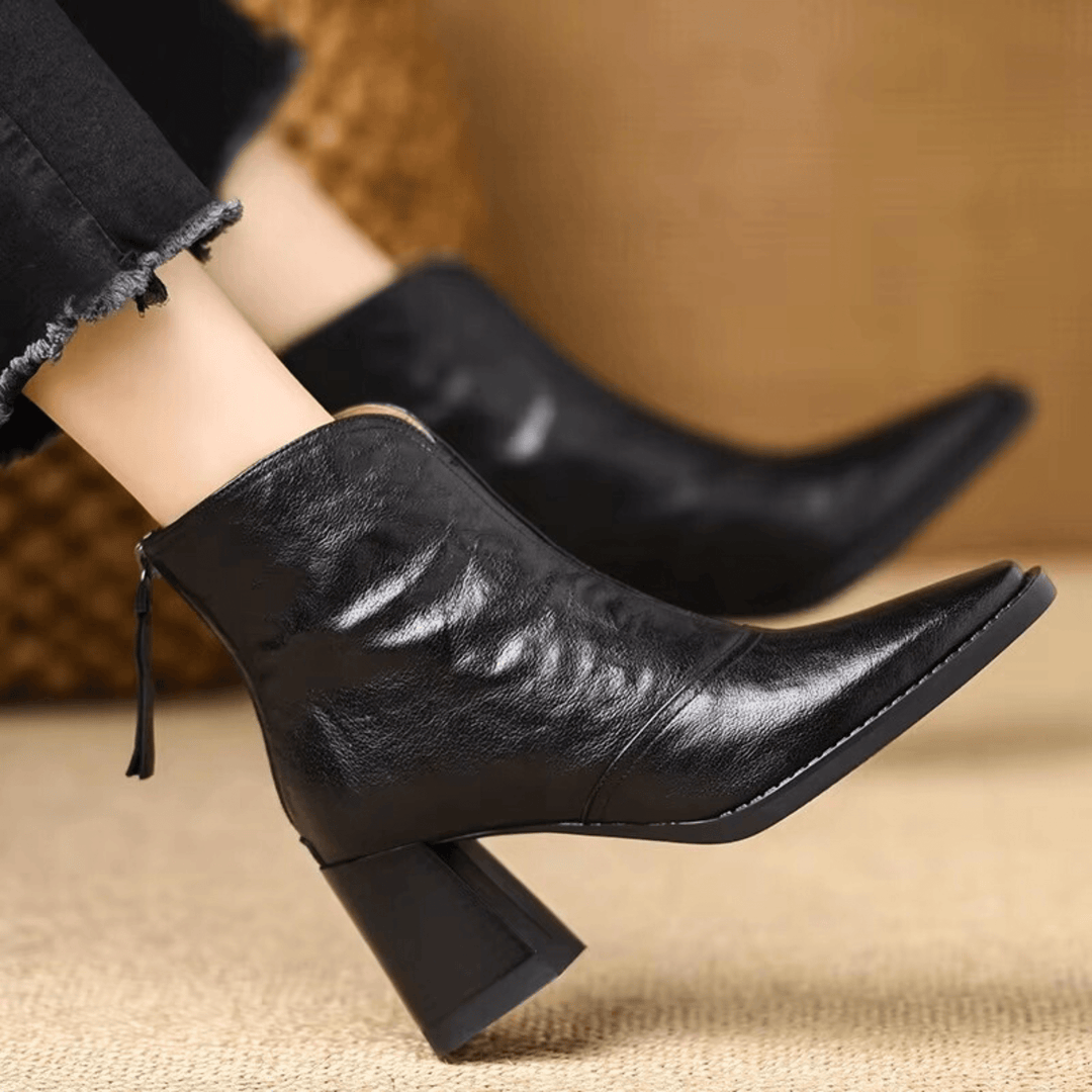 Claudia - Luxuriöse Stiefeletten mit mittelhohem Absatz