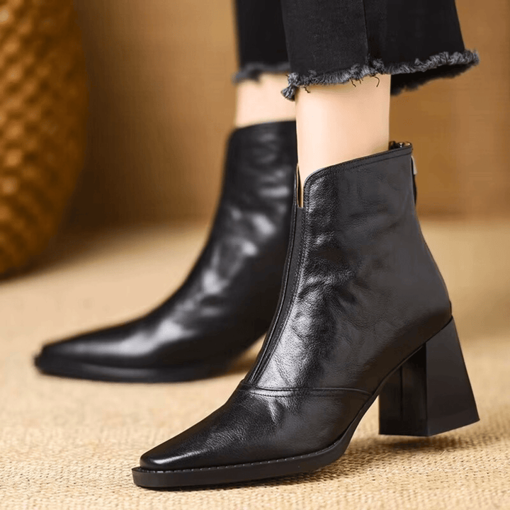 Claudia - Luxuriöse Stiefeletten mit mittelhohem Absatz