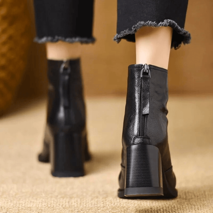 Claudia - Luxuriöse Stiefeletten mit mittelhohem Absatz