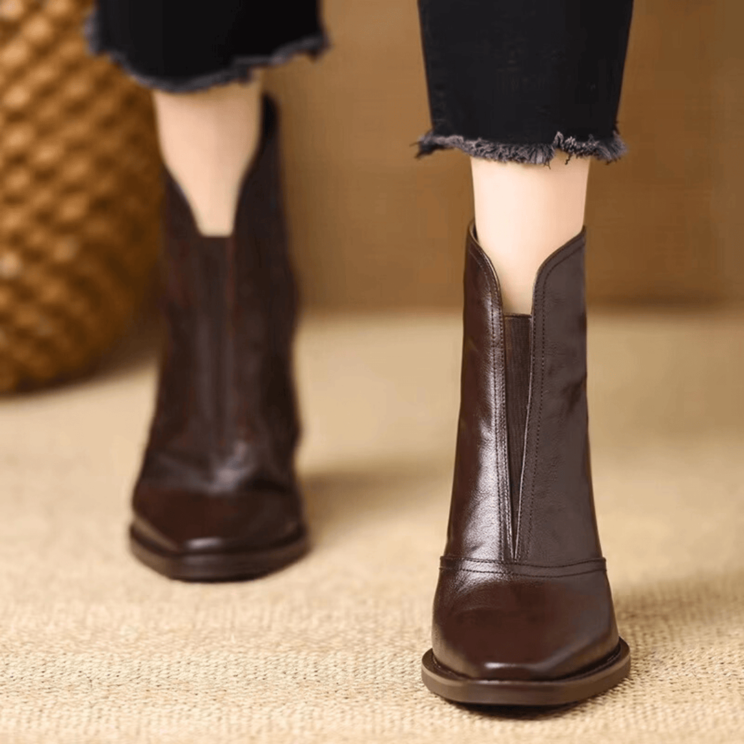 Claudia - Luxuriöse Stiefeletten mit mittelhohem Absatz