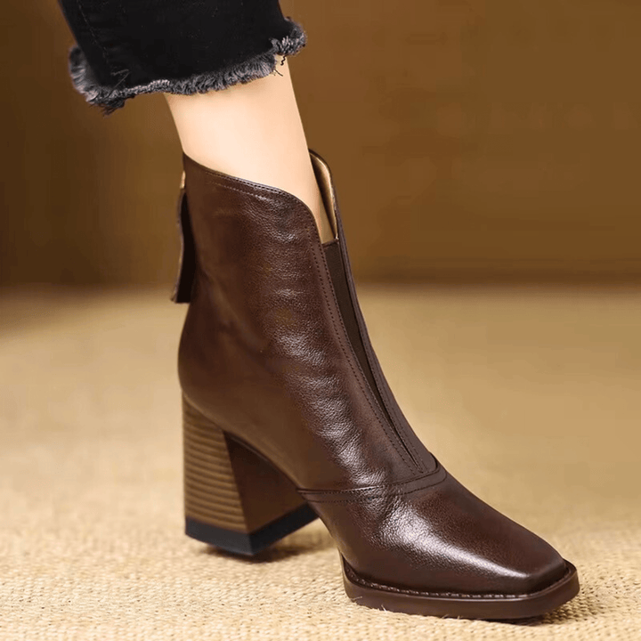 Claudia - Luxuriöse Stiefeletten mit mittelhohem Absatz