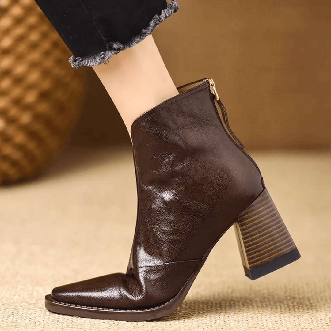 Claudia - Luxuriöse Stiefeletten mit mittelhohem Absatz
