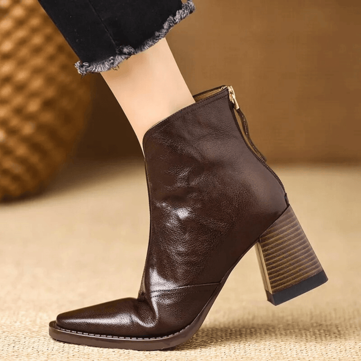 Claudia - Luxuriöse Stiefeletten mit mittelhohem Absatz