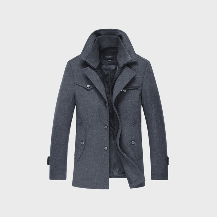 Andreas - Klassischer Wollmantel im Peacoat-Stil