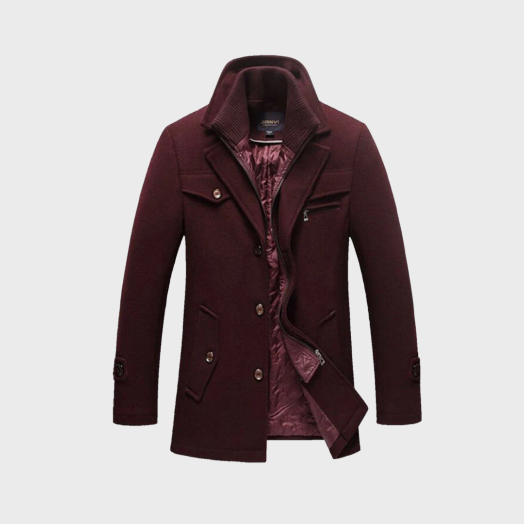 Andreas - Klassischer Wollmantel im Peacoat-Stil